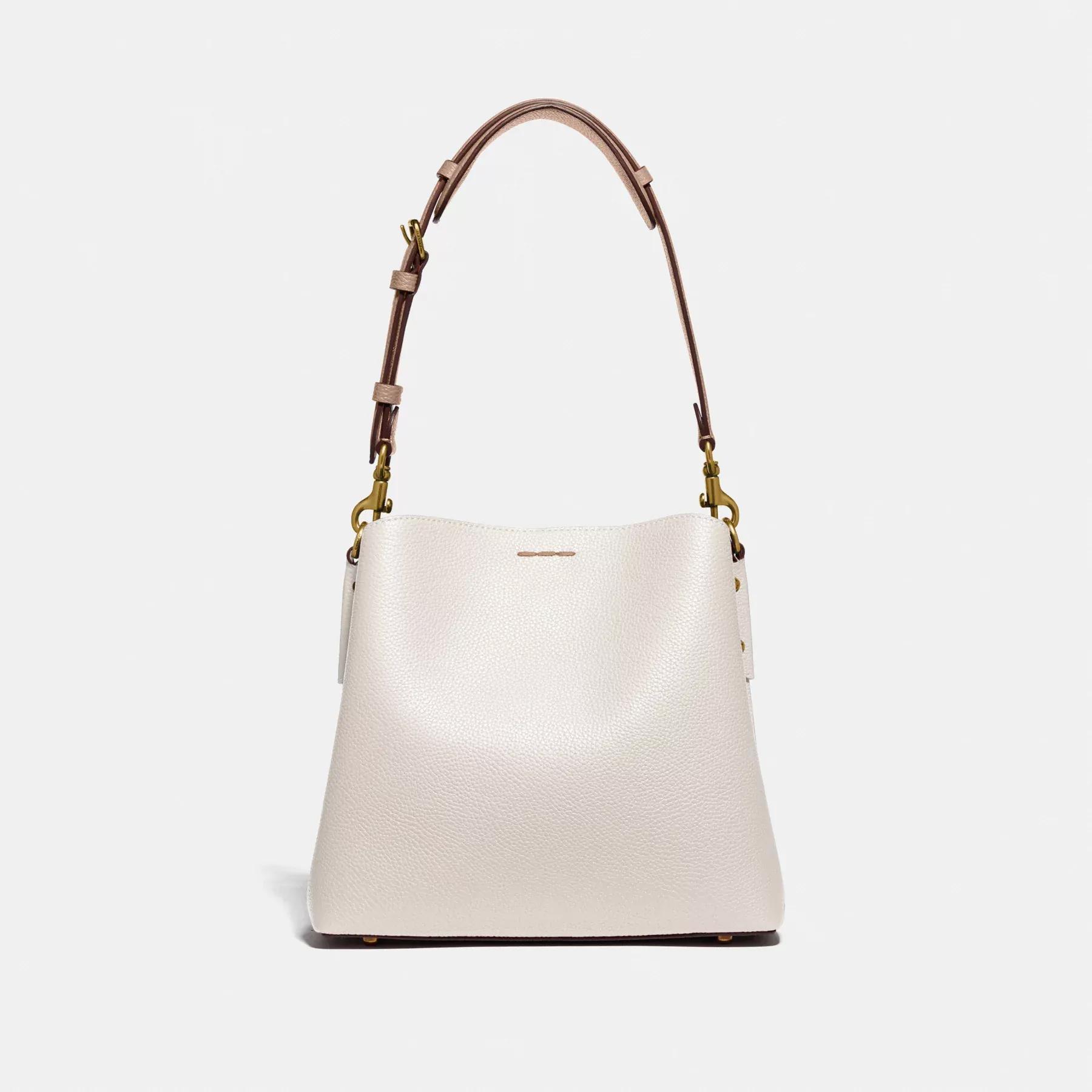 COACH Bolso tipo cubo Willow con bloques de color Tiza Multi COACH Bolso tipo cubo Willow con bloques de color Tiza Multi