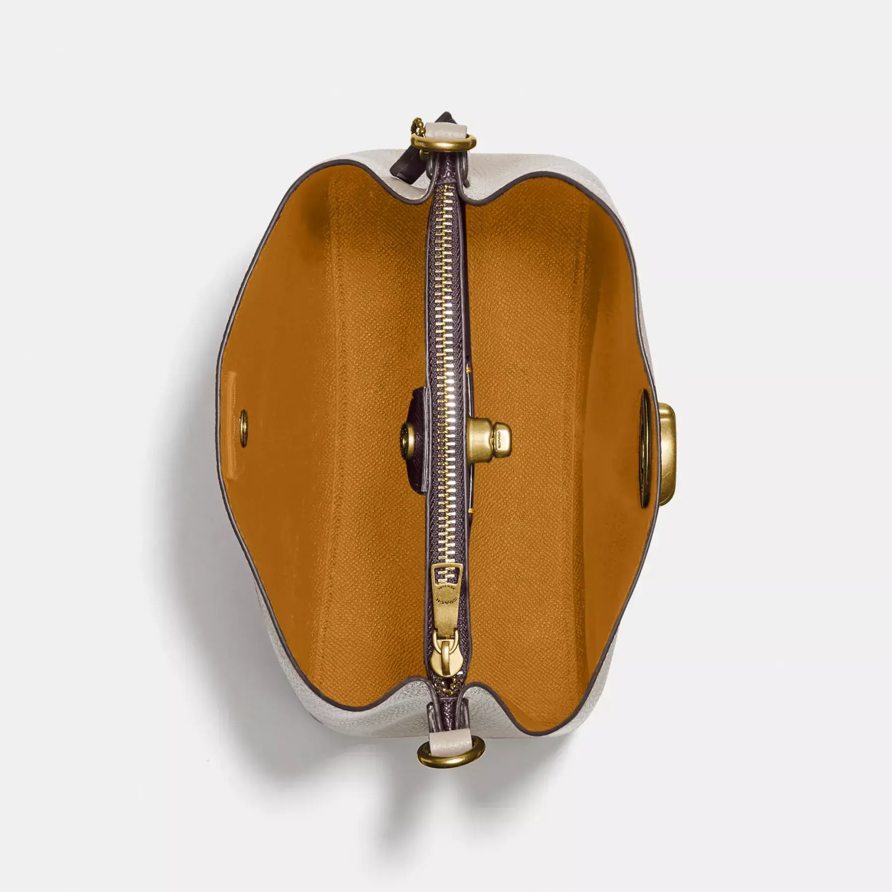 COACH Bolso tipo cubo Willow con bloques de color Tiza Multi COACH Bolso tipo cubo Willow con bloques de color Tiza Multi