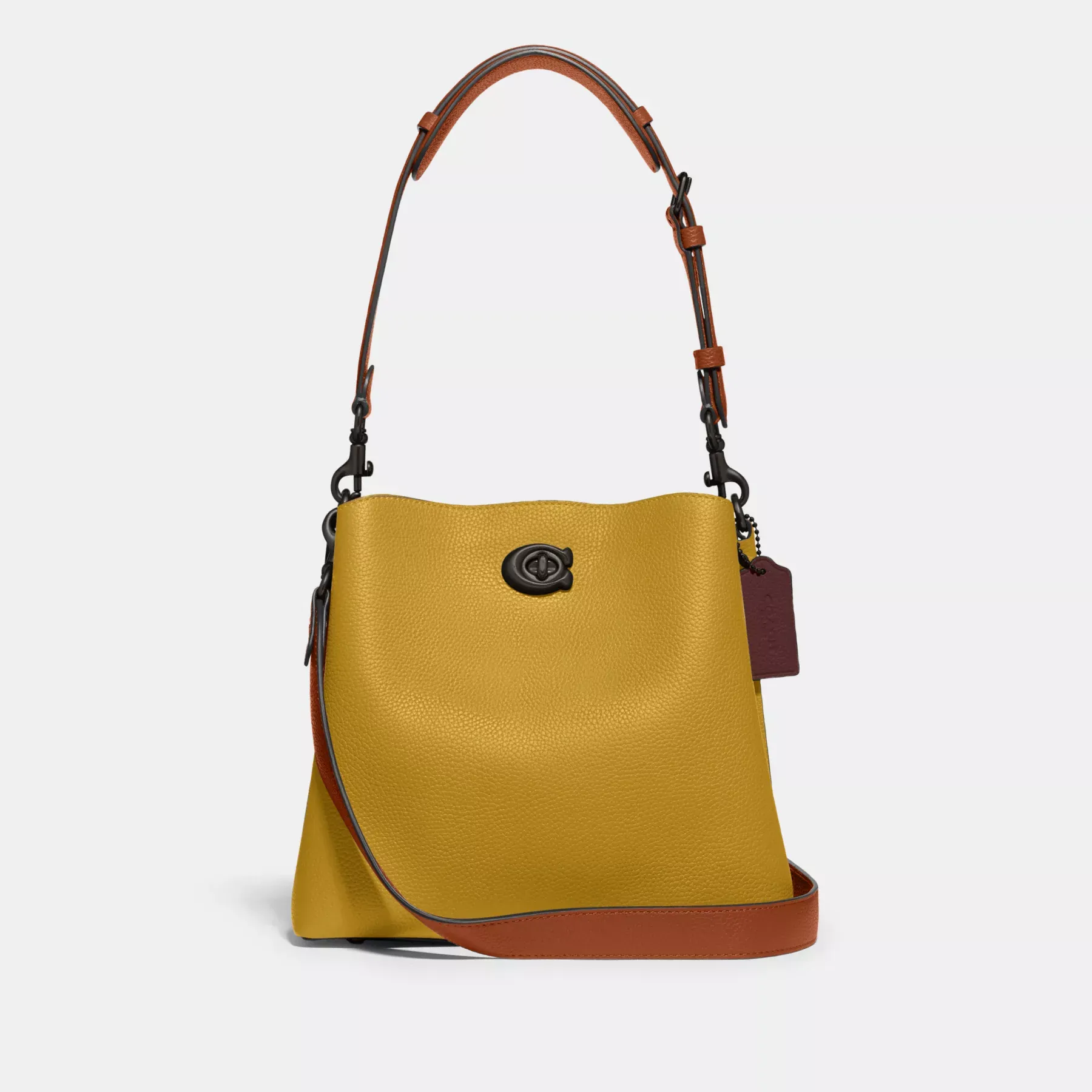 COACH Bolso tipo cubo Willow con bloques de color Lino Multi COACH Bolso tipo cubo Willow con bloques de color Lino Multi
